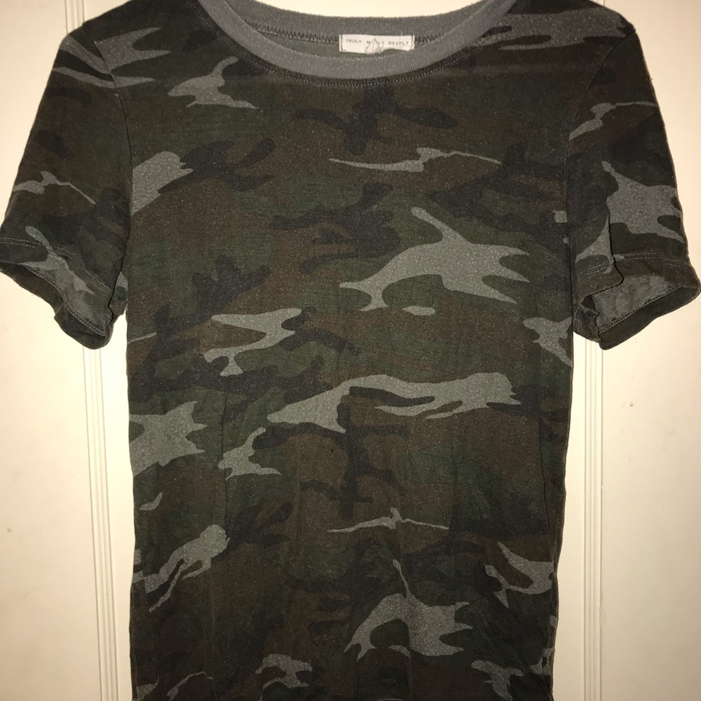 Camo t-shirt.